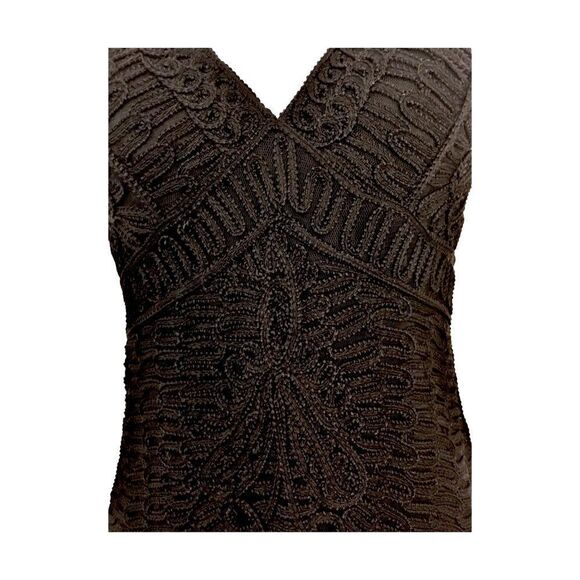 SUE WONG Black Crochet Halter Dress - Picture 5 of 8